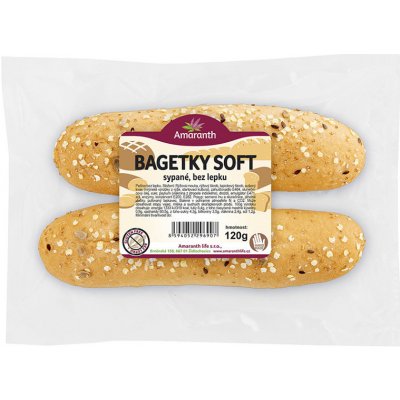 Amaranth Bezlepkové bagetky sypané 2 ks 120 g – Zboží Dáma