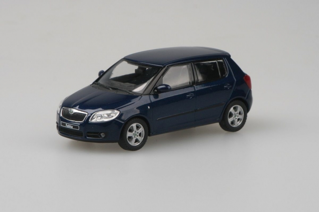 Abrex škoda Fabia II 2006 Storm Metalíza Modrá 1:43