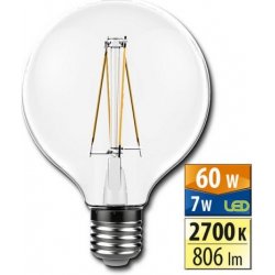 McLED LED žárovka E27 7W 60W teplá bílá 2700K žárovky - Nejlepší Ceny.cz