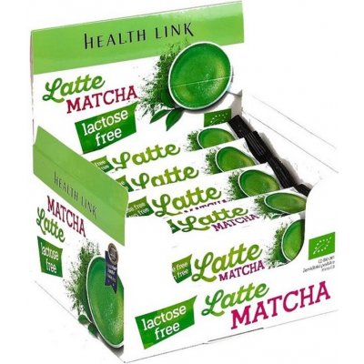 HEALTH LINK Latte matcha bez laktózy a lepku BIO 42 sáčků