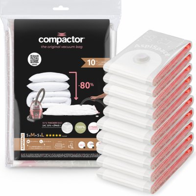 Compactor Bag Aspispace 5x M 70 litrů + 5x L 120 litrů – Zboží Dáma