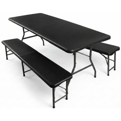 Crossheim C25033 Pivní set plastový skládací 180 cm černá – Zboží Mobilmania