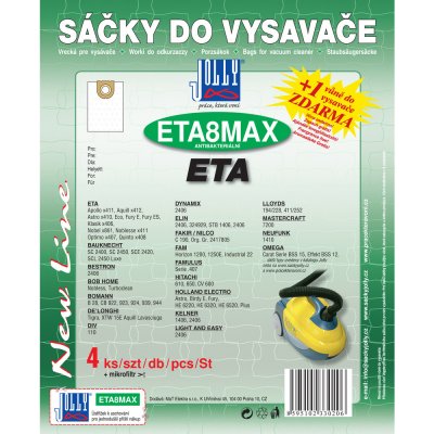 Jolly MAX ETA 8 (4+1ks) do vysav. ETA – Zboží Mobilmania