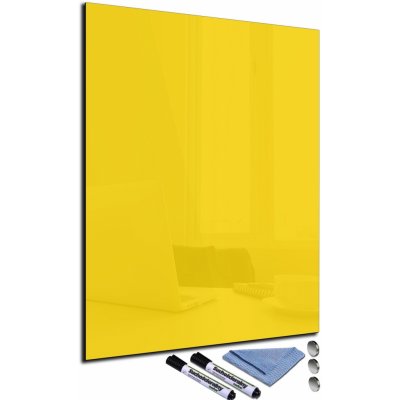 Glasdekor Magnetická skleněná tabule 100 x 80 cm tmavá žlutá