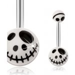 Šperky eshop ocelový piercing do bříška motiv lebky z animované pohádky bílá SP30.01 – Hledejceny.cz