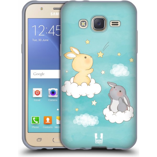 Pouzdro a kryt na mobilní telefon Pouzdro HEAD CASE Samsung Galaxy J5, J500, (J5 DUOS) vzor králíček a hvězdy modrá