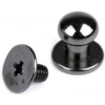 Pro Háčkování Nýt sedlářský šroubovací černý nikl Ø 7 mm, 10 sad – Zboží Dáma