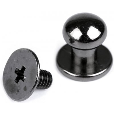 Pro Háčkování Nýt sedlářský šroubovací černý nikl Ø 7 mm, 10 sad – Zboží Dáma