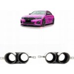 MTuning Černé koncovky tlumiče výfuku BMW 3 (G20) Sedan 2018-současnost | Zboží Auto