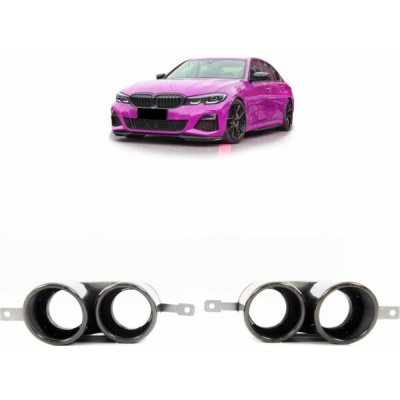 MTuning Černé koncovky tlumiče výfuku BMW 3 (G20) Sedan 2018-současnost | Zboží Auto