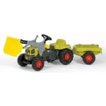 Rolly Toys Šlapací traktor Claas s čelním nakladačem a přívěsem – Hledejceny.cz