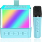 Dětské karaoke s 1 mikrofonem bezdrátový karaoke mikrofon s LED světly přenosné Bluetooth – Sleviste.cz