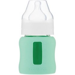 EcoViking skleněná kojenecká lahev široká mátová 120ml