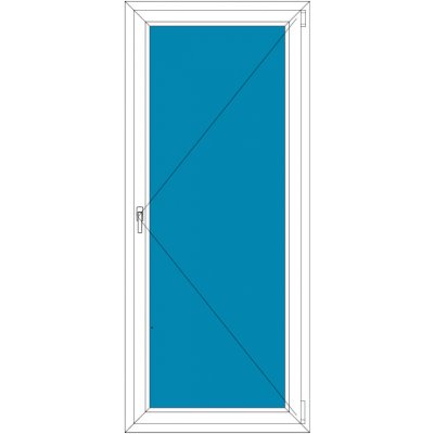 Aluplast Balkónové dveře Ideal 8000 Trojsklo Bílá/Tmavý dub 80 x 230 cm – Zboží Mobilmania