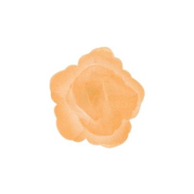 Dekorace oplatková - Růže malá 30 mm, zlatá perleť, 3 ks
