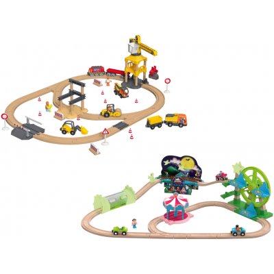 KidLand Dřevěná železnice Staveniště – Zboží Mobilmania