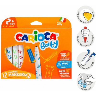 Fixy CARIOCA dětské Baby 2+, 12 ks – Hledejceny.cz