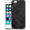 Pouzdro a kryt na mobilní telefon Apple Pouzdro Picasee silikonové Apple iPhone 5/5S/SE - Black tile čiré