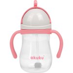Akuku hrnek s ohebným brčkem a závažím 280ml růžová – Hledejceny.cz