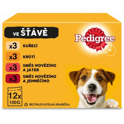 Pedigree Masový výběr se zeleninou ve šťávě 12 x 100 g – Sleviste.cz
