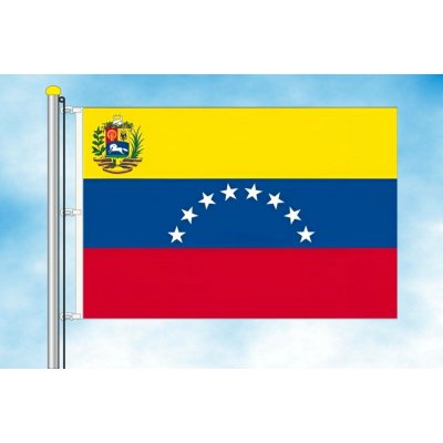 LIBEA, s.r.o. Vlajka Venezuely Rozměr: 100×150 cm, Uchycení: Karabiny na stožár – Hledejceny.cz