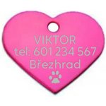 Šperky4U Hliníková psí známka srdíčko malé PZ009 DP – Zboží Dáma