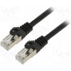 síťový kabel Lanberg PCF6-10CC-0025-BK Patch, F/UTP, 6, lanko, CCA, PVC, 0,25m, černý