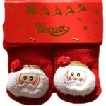 Vánoční froté ponožky Santa červená – Zboží Mobilmania