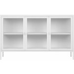 House Nordic Brisbane Skleněná vitrína nízká 85 x 140 cm bílý kov – Zbozi.Blesk.cz