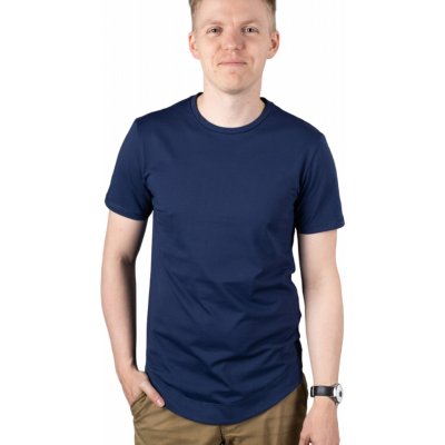 nanoSPACE by LADA Modré minimalistické pánské tričko LUKAS