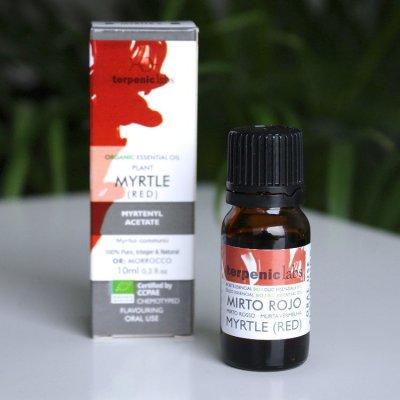 Terpenic esenciální olej Myrta CHT. myrtenyl acetate BIO vnitřní & vnější užití 10 ml – Zbozi.Blesk.cz