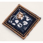 Nažehlovací záplata - jeansové květinky - rozměr 4 cm x 4 cm - tmavá modrá – Zboží Dáma