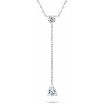 Brilio Silver Stříbrný dámský náhrdelník se zirkony NCL194W – Zboží Dáma