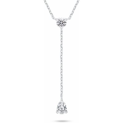 Brilio Silver Stříbrný dámský náhrdelník se zirkony NCL194W – Zboží Dáma