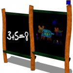 Playground System Tabule z akátu Picaso – Zboží Dáma