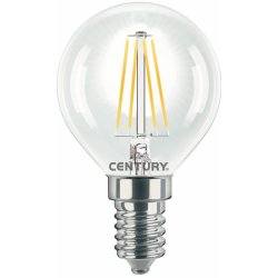 CENTURY LED FILAMENT MINI GLOBE ČIRÁ 6W E14 2700K 806Lm 360d 45x76mm IP20 CEN INH1G-061427 Teplá bílá Čirá