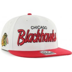 '47 Brand NHL Chicago Blackhawks Crosstown Script Two tone CAPTAIN White