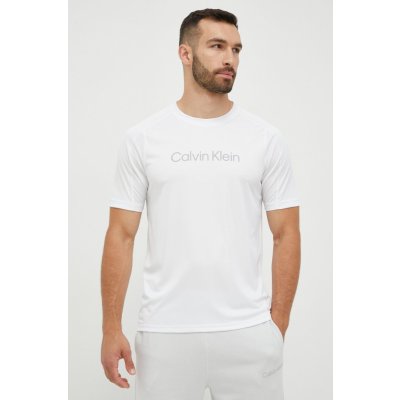 Calvin Klein Tréninkové tričko Performance Ck Essentials s potiskem bílá