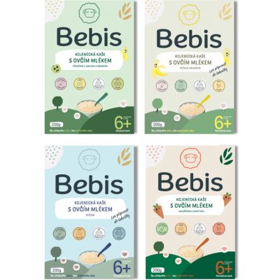 Bebis variace kaší s ovčím mlékem 4 x 200 g – Zboží Dáma
