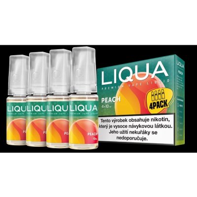 Ritchy Liqua Elements 4Pack Peach 4 x 10 ml 6 mg