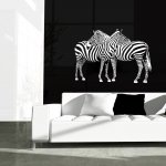 SABLIO Samolepka na zeď Pasoucí se zebry 2 rozměry 60x42 cm – Sleviste.cz