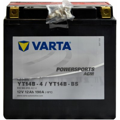 Varta YT14B-BS, 512903 – Sleviste.cz