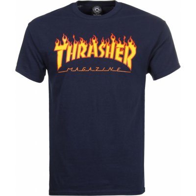 Thrasher Flame Logo Navy Blue – Zboží Mobilmania