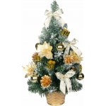 MagicHome vánoční stromeček ozdobený, zlatý, 50 cm – Hledejceny.cz