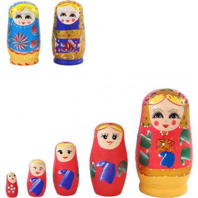 PL dřevo skládací panenka 5v1 matrjoška ruská 2 druhy – Zboží Mobilmania