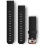 Garmin Quick Release 20mm, silikonový černý, růžovozlatá přezka 010-12691-03 – Zboží Mobilmania