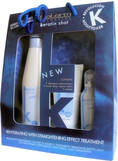Salerm Keratin Shot šampon 500 ml + maska 200 ml + sérum 100 ml dárková sada