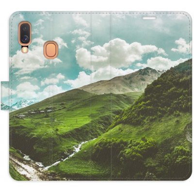 Pouzdro iSaprio Flip s kapsičkami na karty - Mountain Valley Samsung Galaxy A40