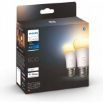 Philips Hue BT LED žárovka E27 9.5W teplá bílá 2ks chytrá LED žárovka 806 lm 2200-6500 K stmívatelná – Zboží Živě