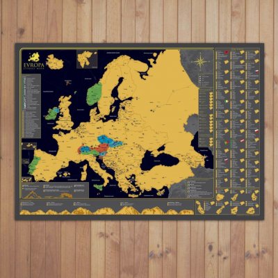 Stírací mapa Evropy - česká verze – Sleviste.cz